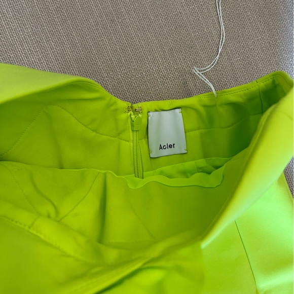 NEW Acler Aberfoyle Mini Dress - Lime Green - Picture 8 of 11